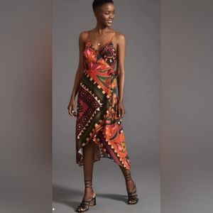 FARM RIO ANTHROPOLOGIE WRAP DRESS PETITE SIZE XS NWT